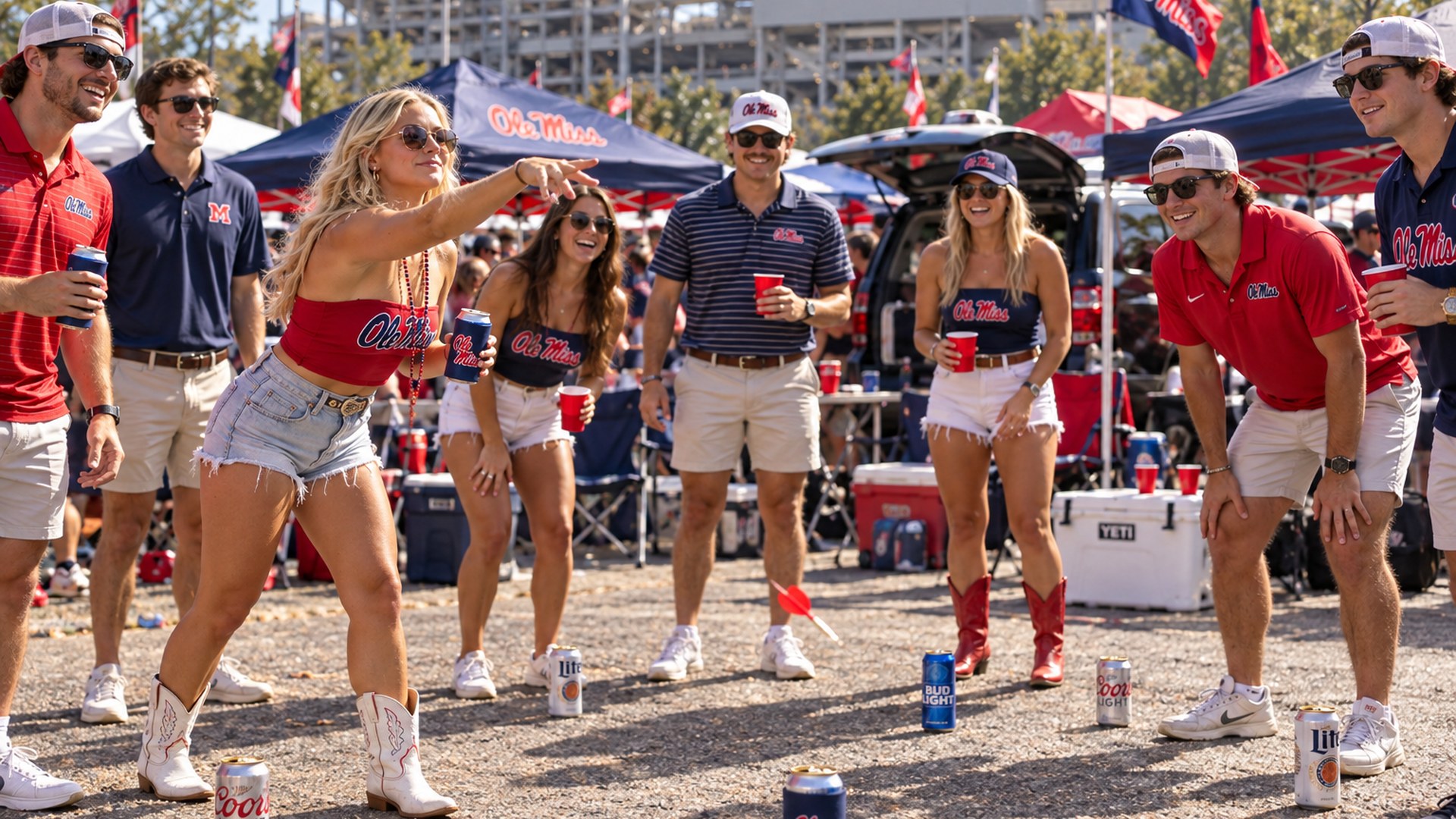 Beer darts on the lot