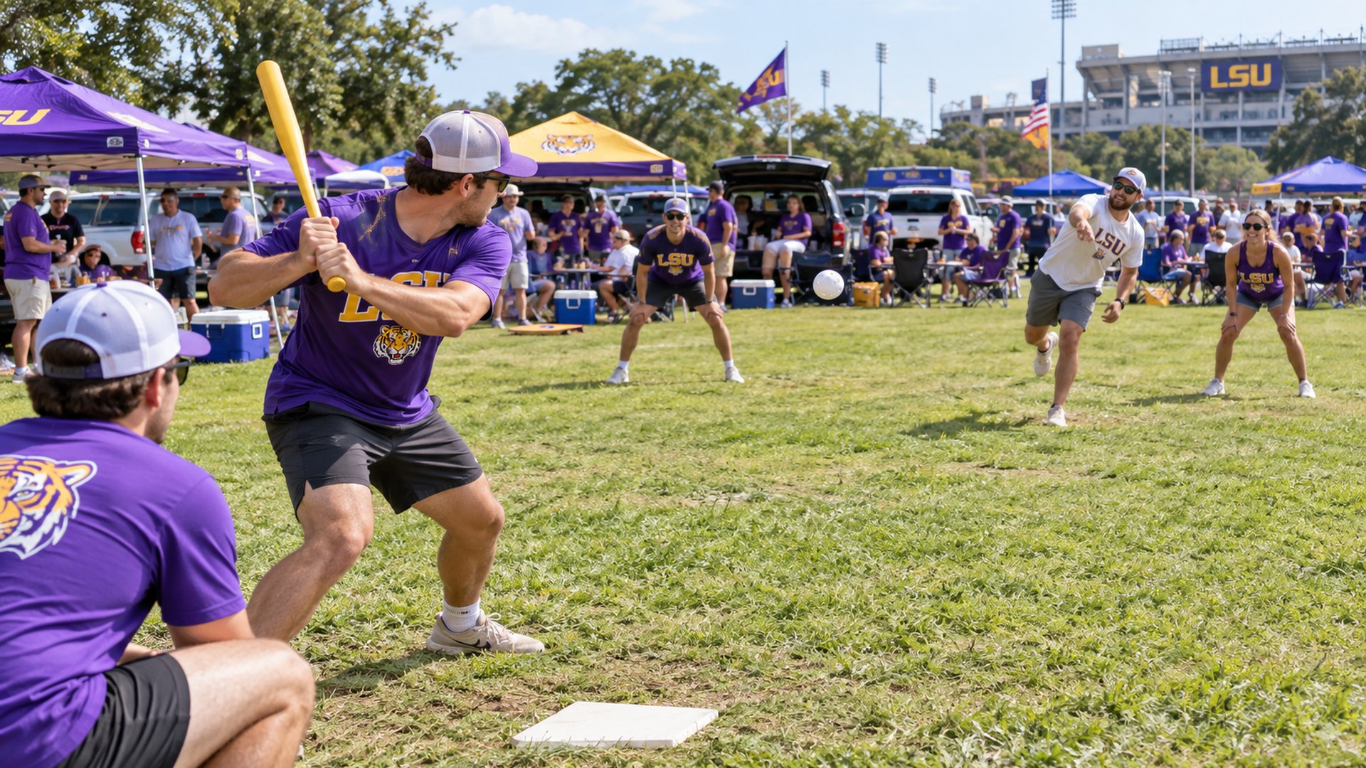Whiffle ball on the lot