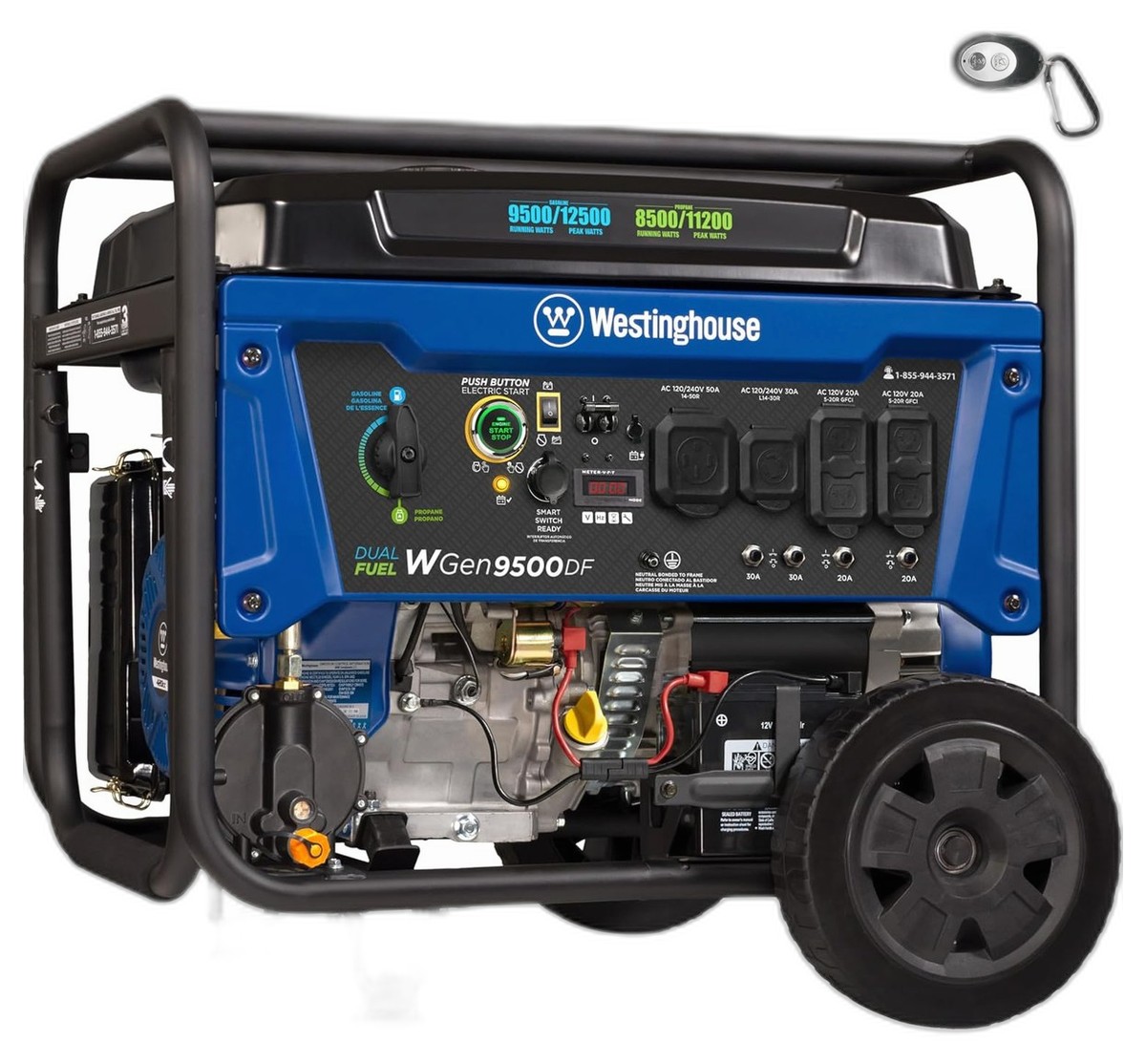 Large dual-fuel wheeled generator
