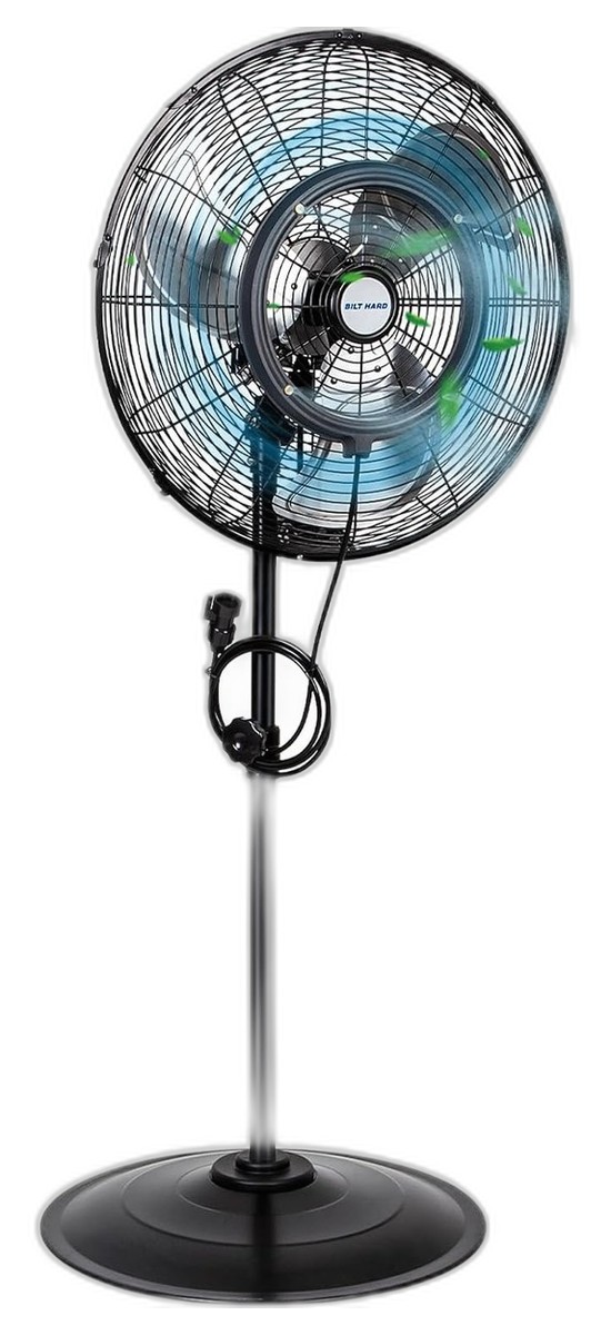 Pedestal misting fan