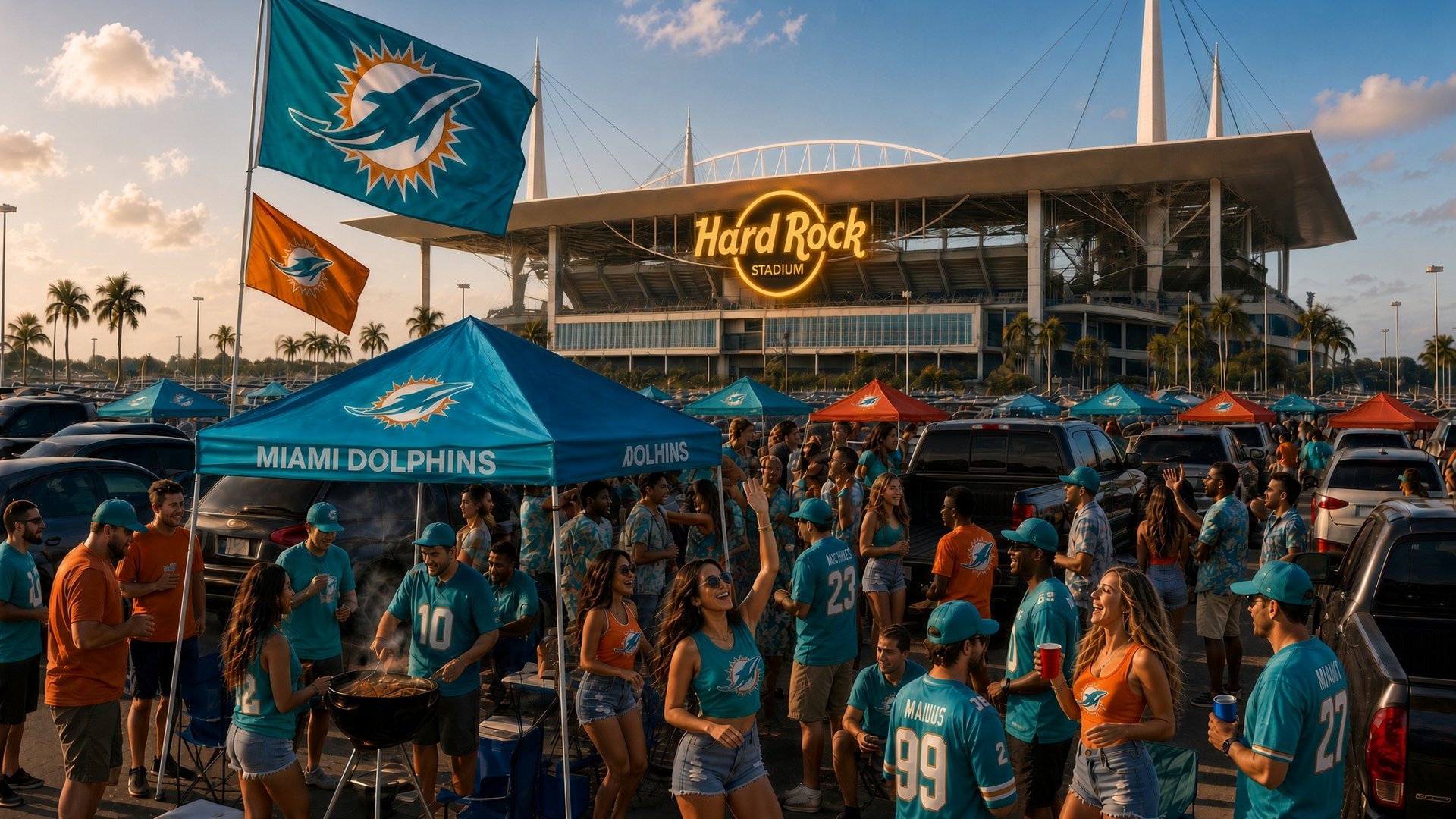 Dolphins football tailgate at Hard Rock Stadium · Miami Gardens, FL