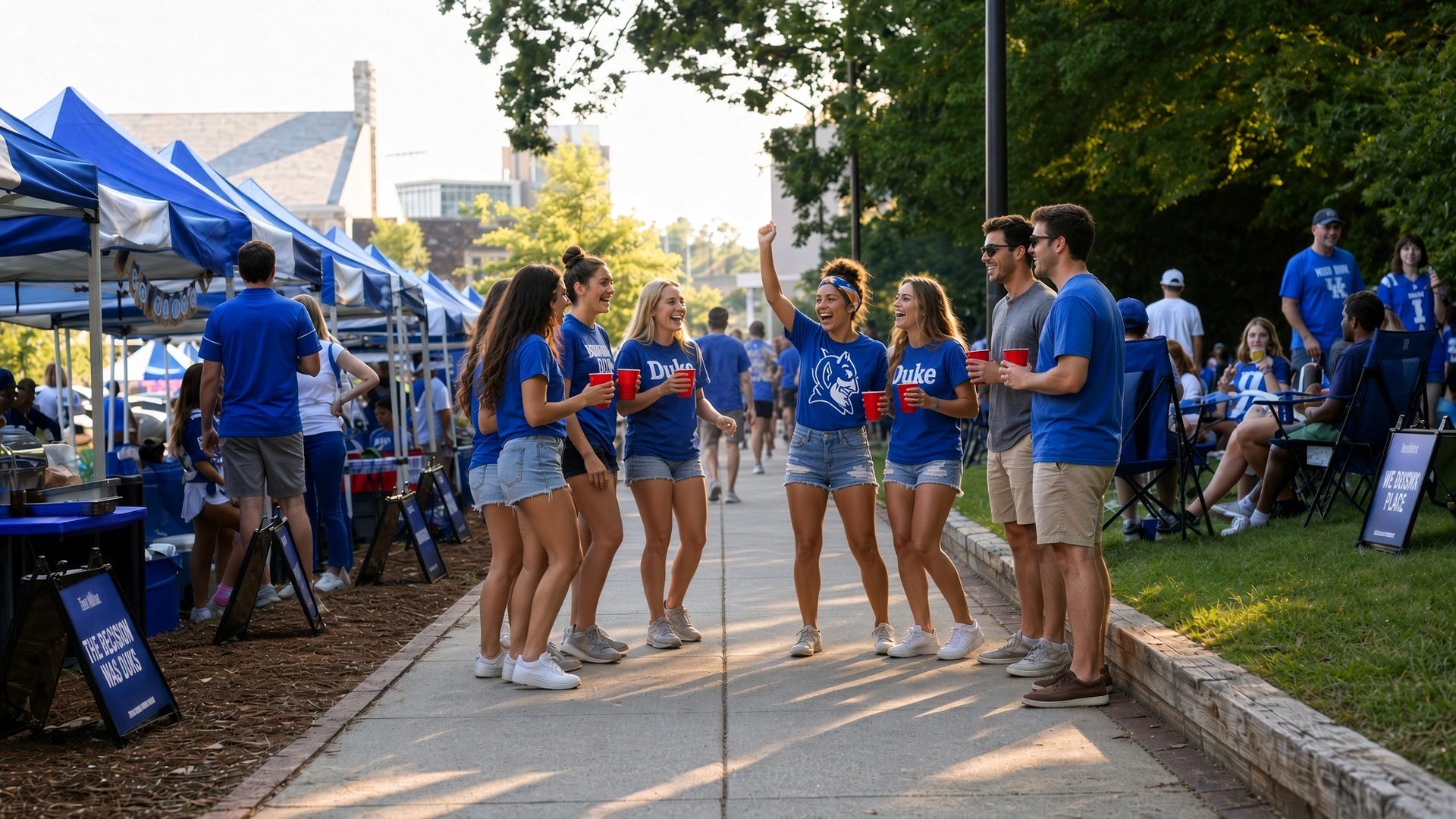 Duke football tailgate at Brooks Field at Wallace Wade Stadium · Durham, NC