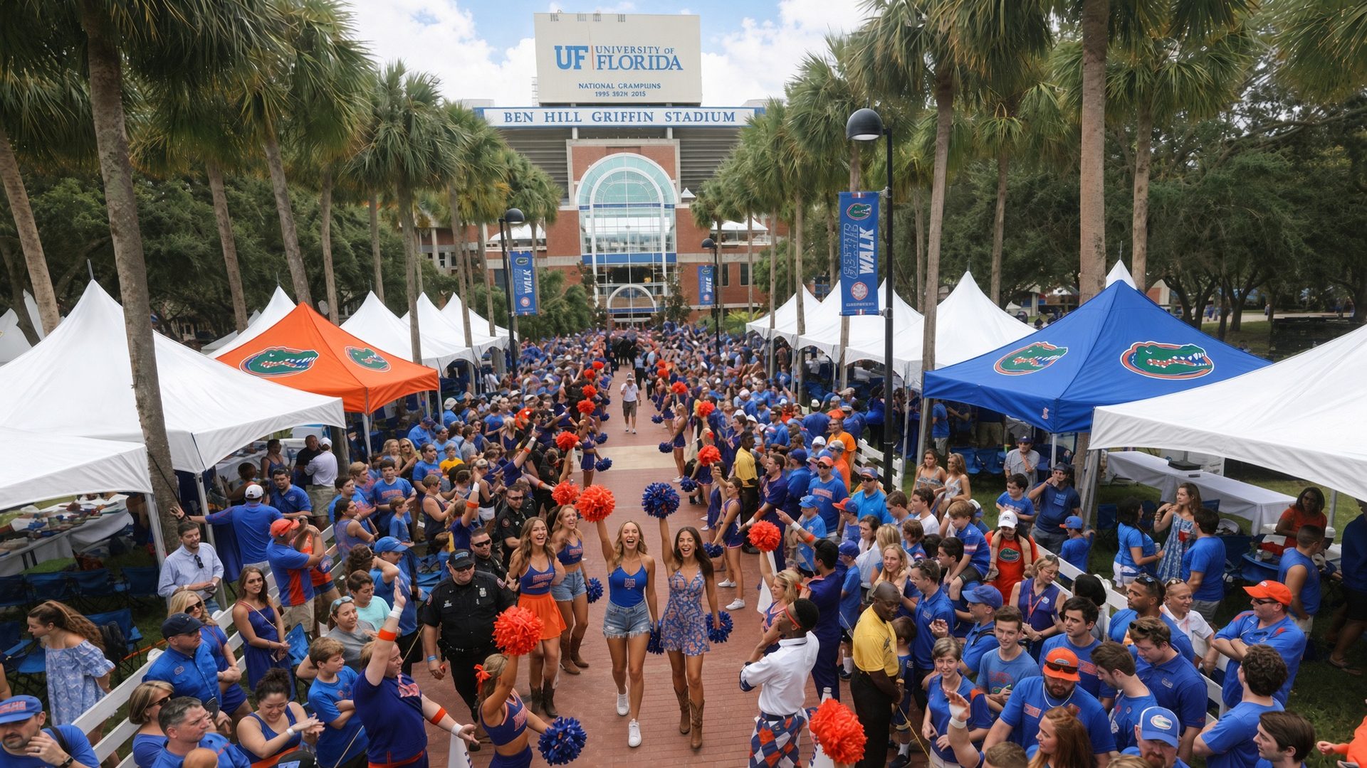 Florida football tailgate at Ben Hill Griffin Stadium · Gainesville, FL