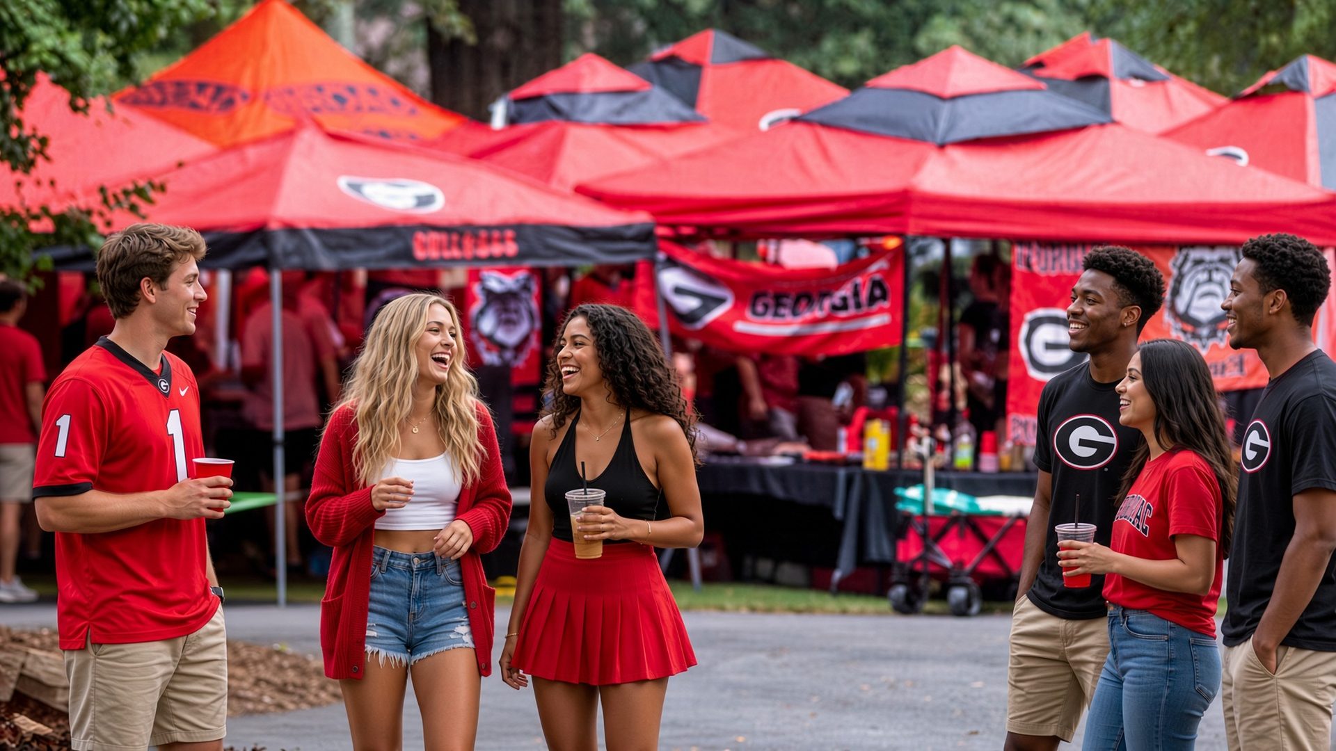 Georgia football tailgate at Sanford Stadium · Athens, GA