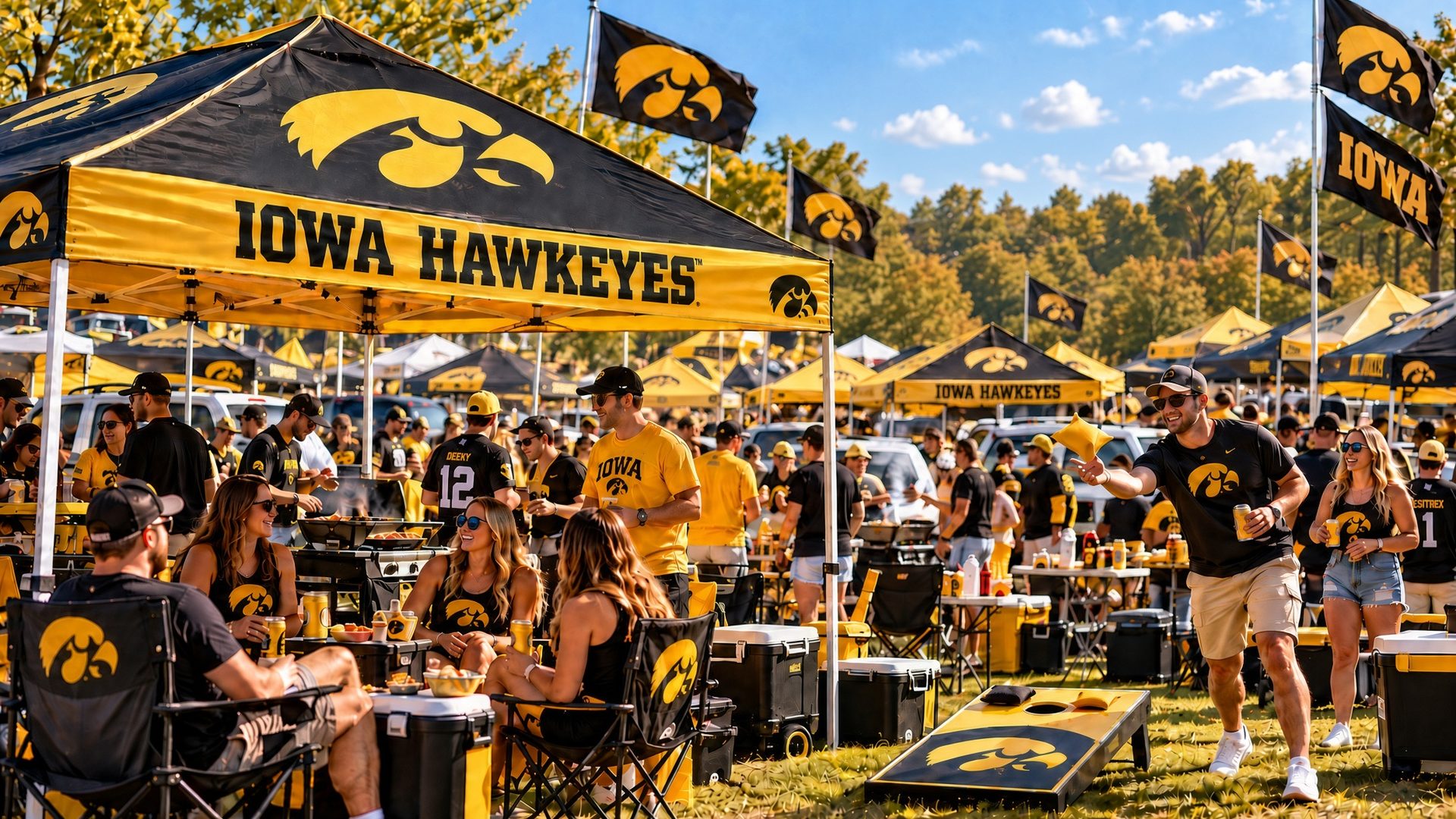 Iowa football tailgate at Kinnick Stadium · Iowa City, IA
