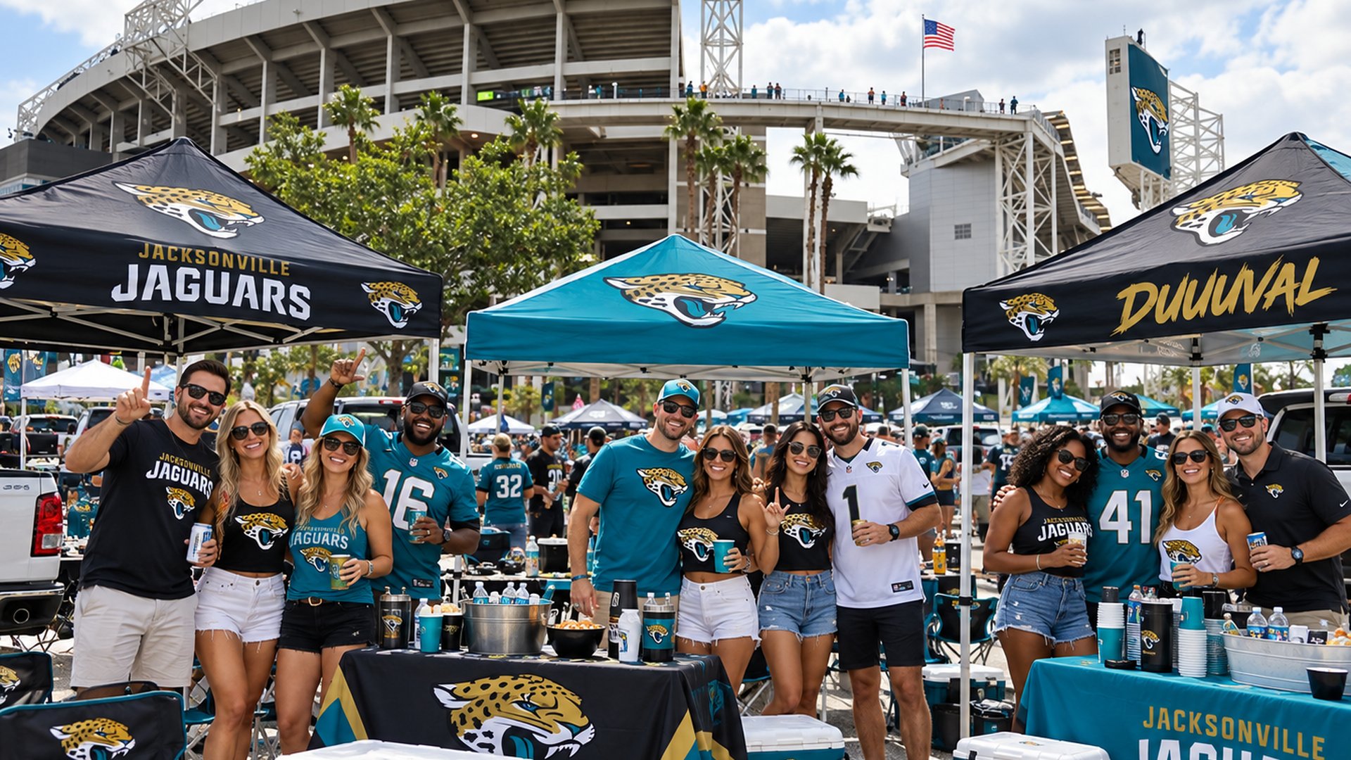 Jaguars football tailgate at EverBank Stadium · Jacksonville, FL