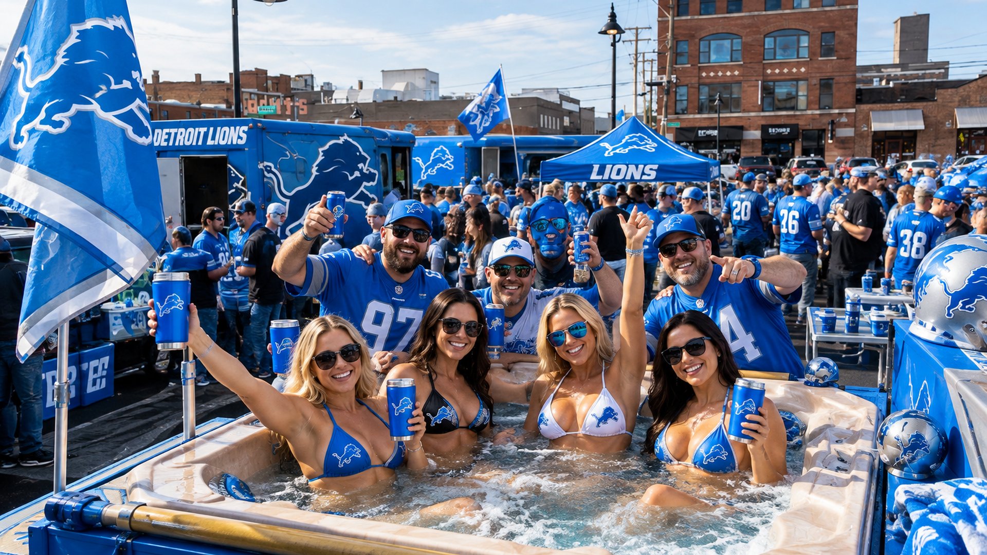 Lions football tailgate at Ford Field · Detroit, MI