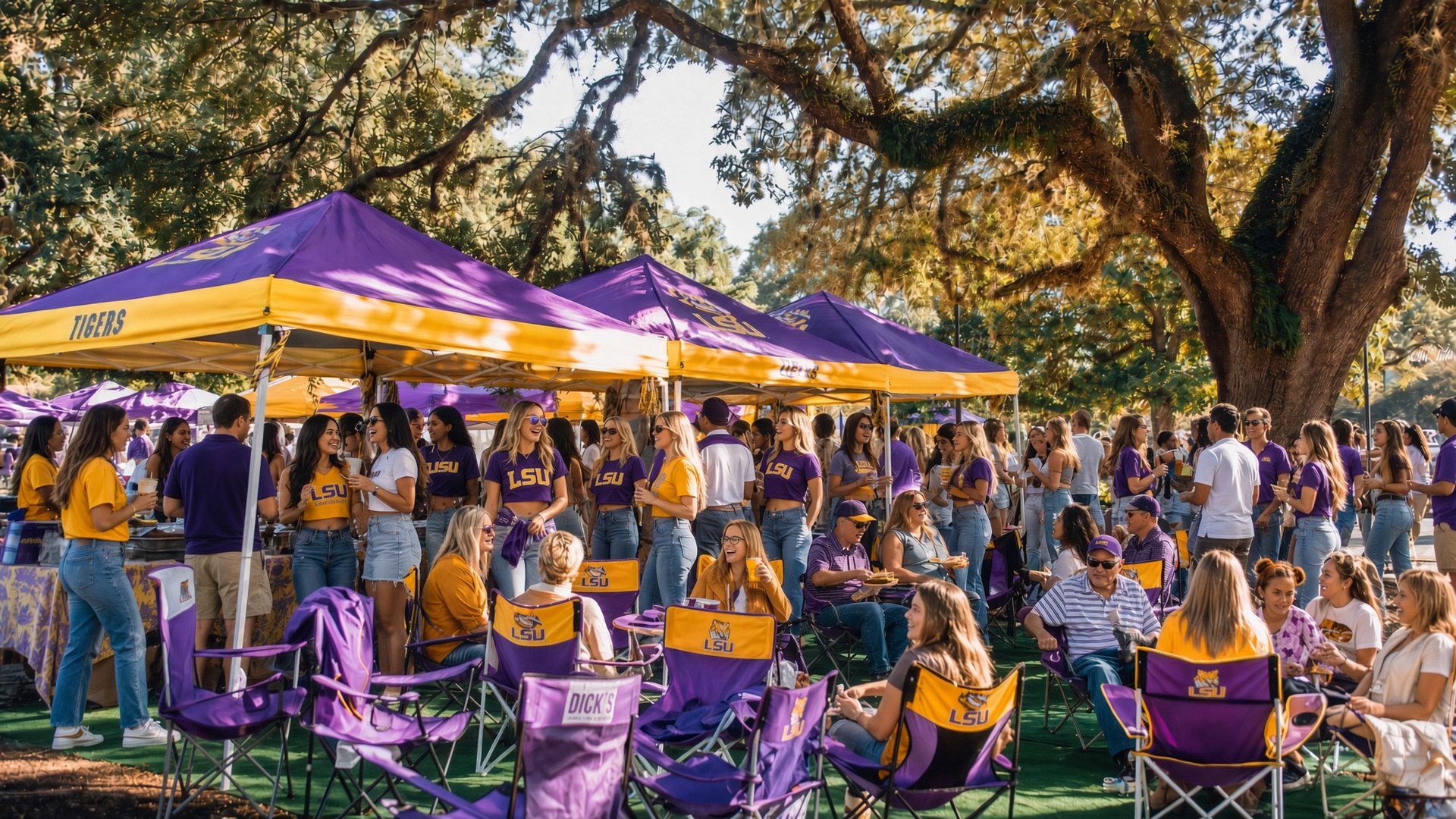 LSU football tailgate at Tiger Stadium · Baton Rouge, LA