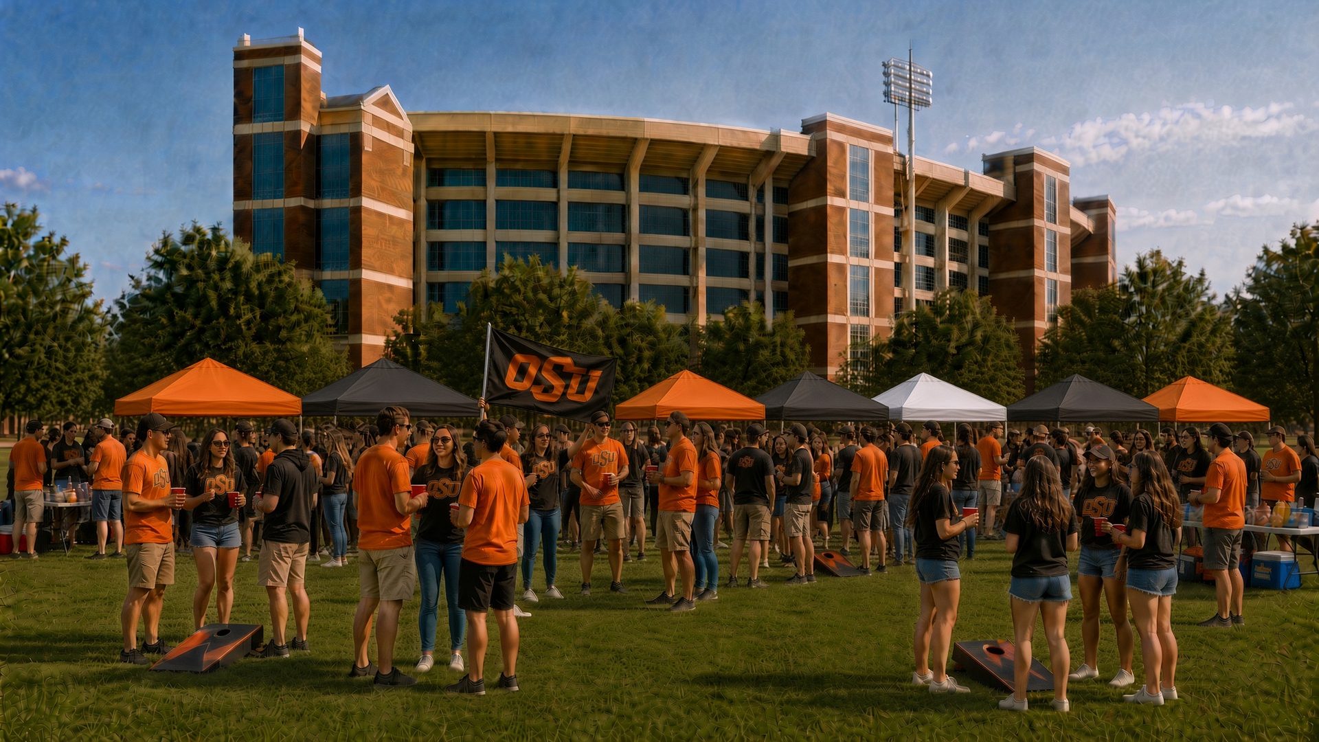 Oklahoma State football tailgate at Boone Pickens Stadium · Stillwater, OK