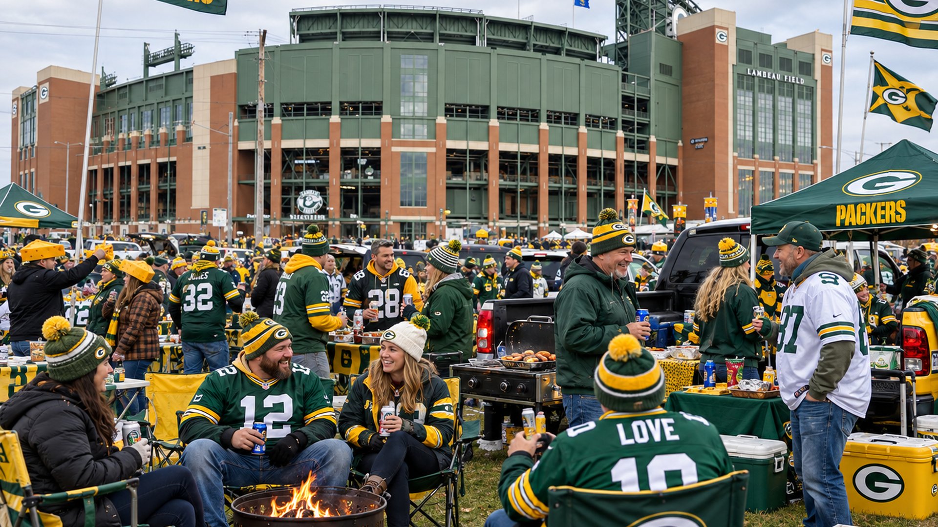 Packers football tailgate at Lambeau Field · Green Bay, WI