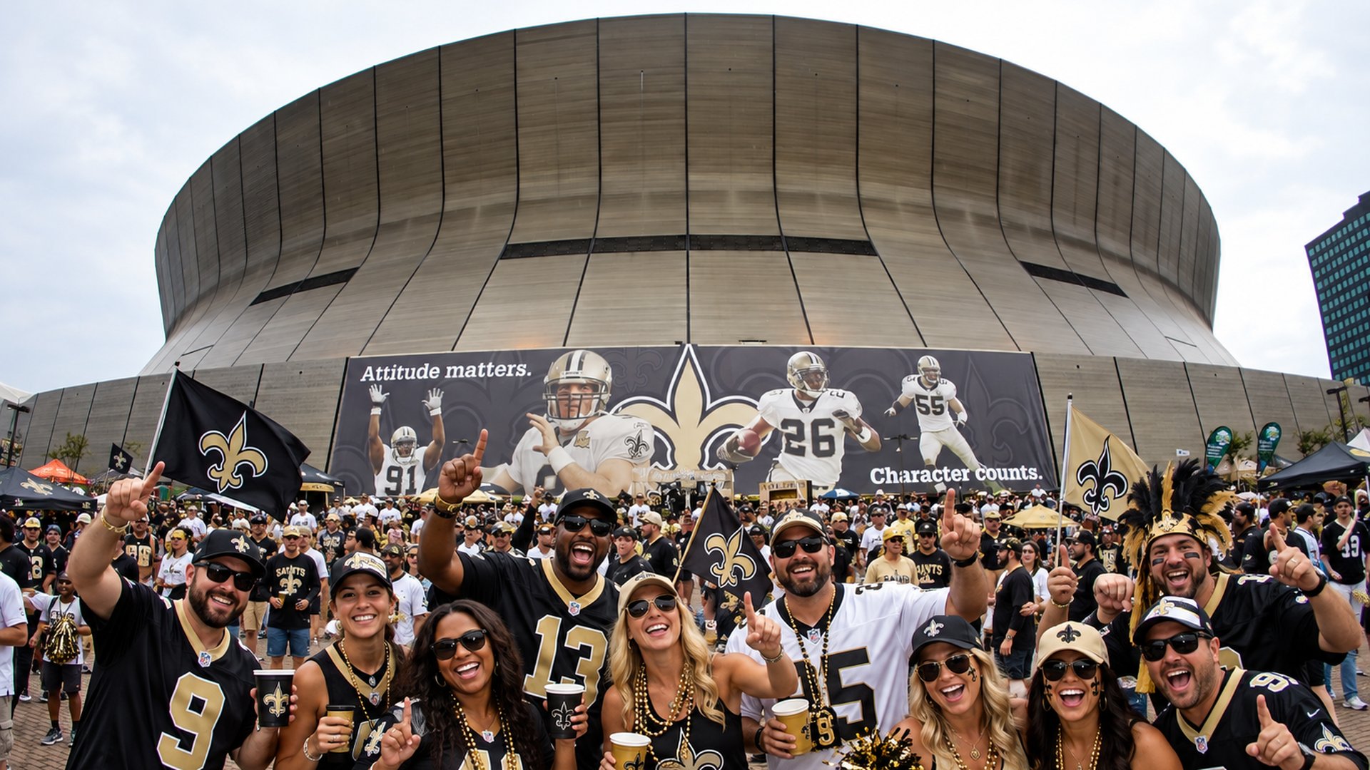 Saints football tailgate at Caesars Superdome · New Orleans, LA