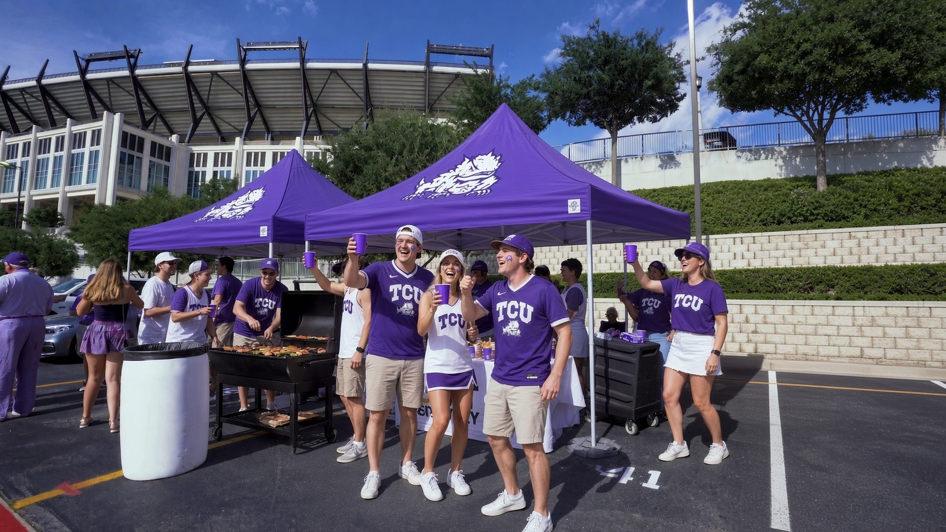 TCU football tailgate at Amon G. Carter Stadium · Fort Worth, TX