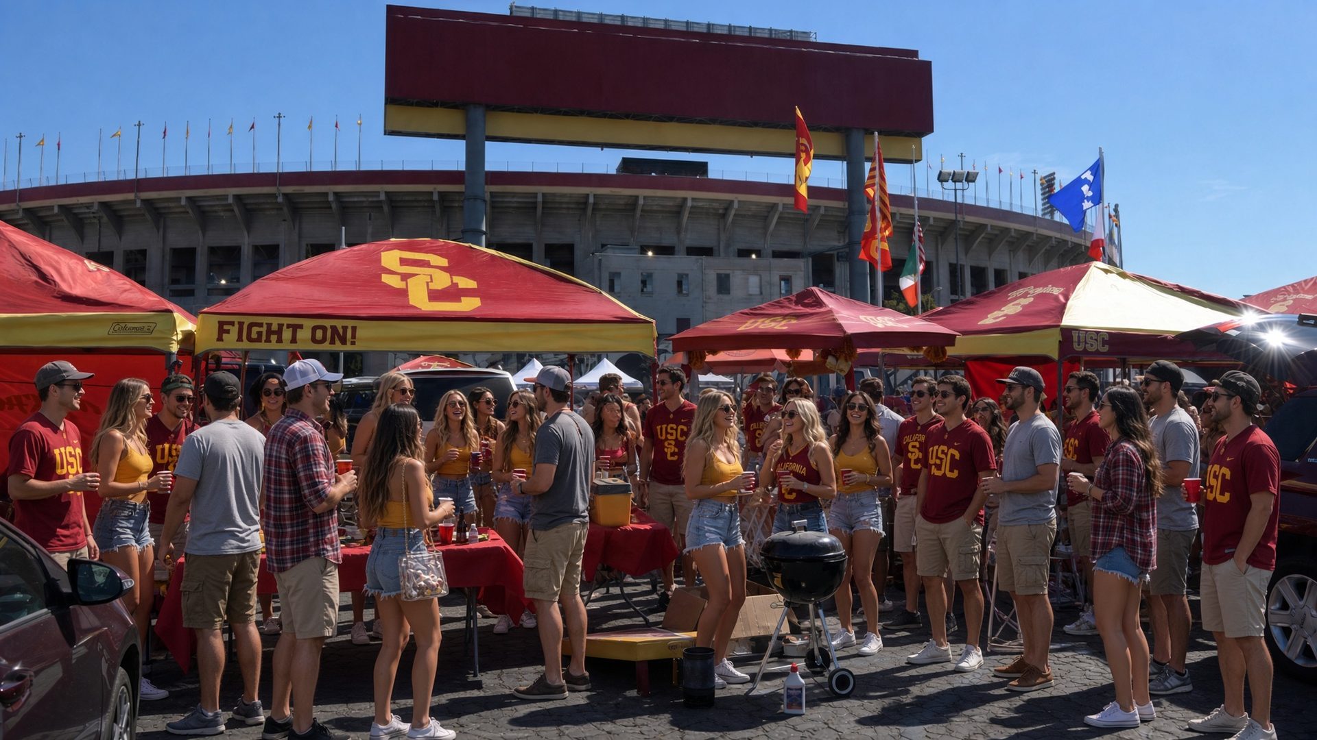 USC football tailgate at Los Angeles Memorial Coliseum · Los Angeles, CA