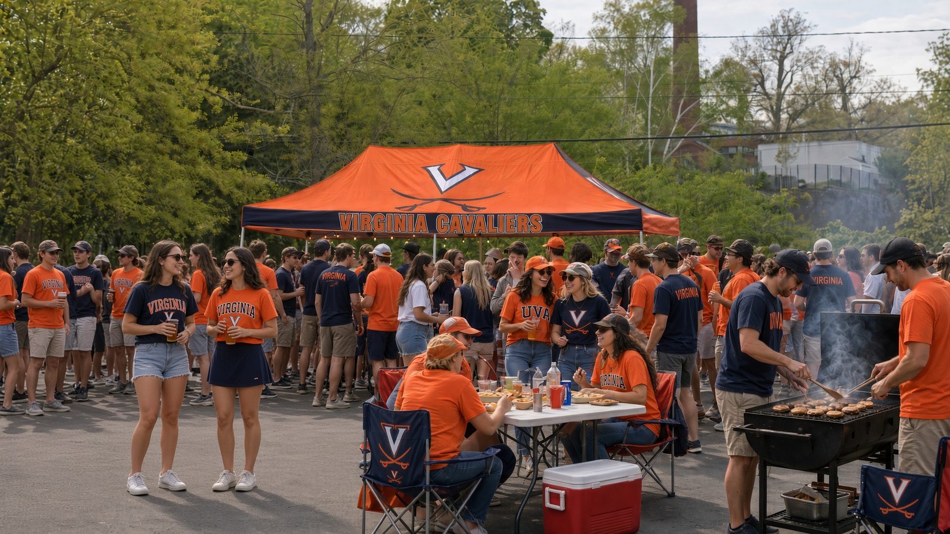 Virginia football tailgate at Scott Stadium · Charlottesville, VA