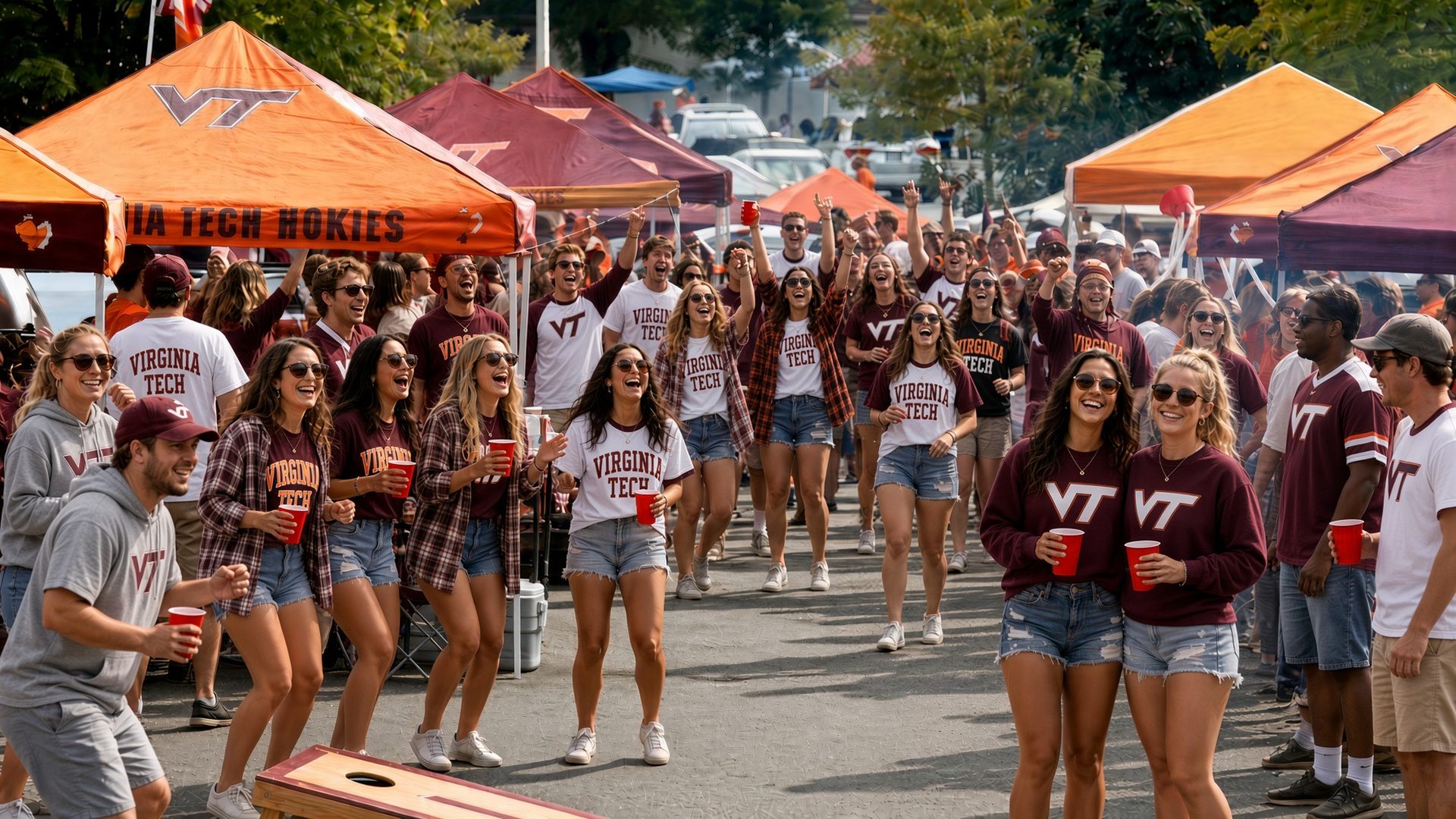 Virginia Tech football tailgate at Lane Stadium / Worsham Field · Blacksburg, VA
