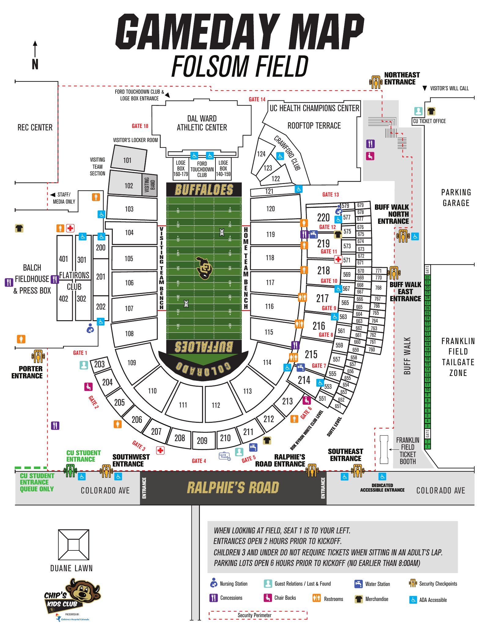 Colorado football parking map